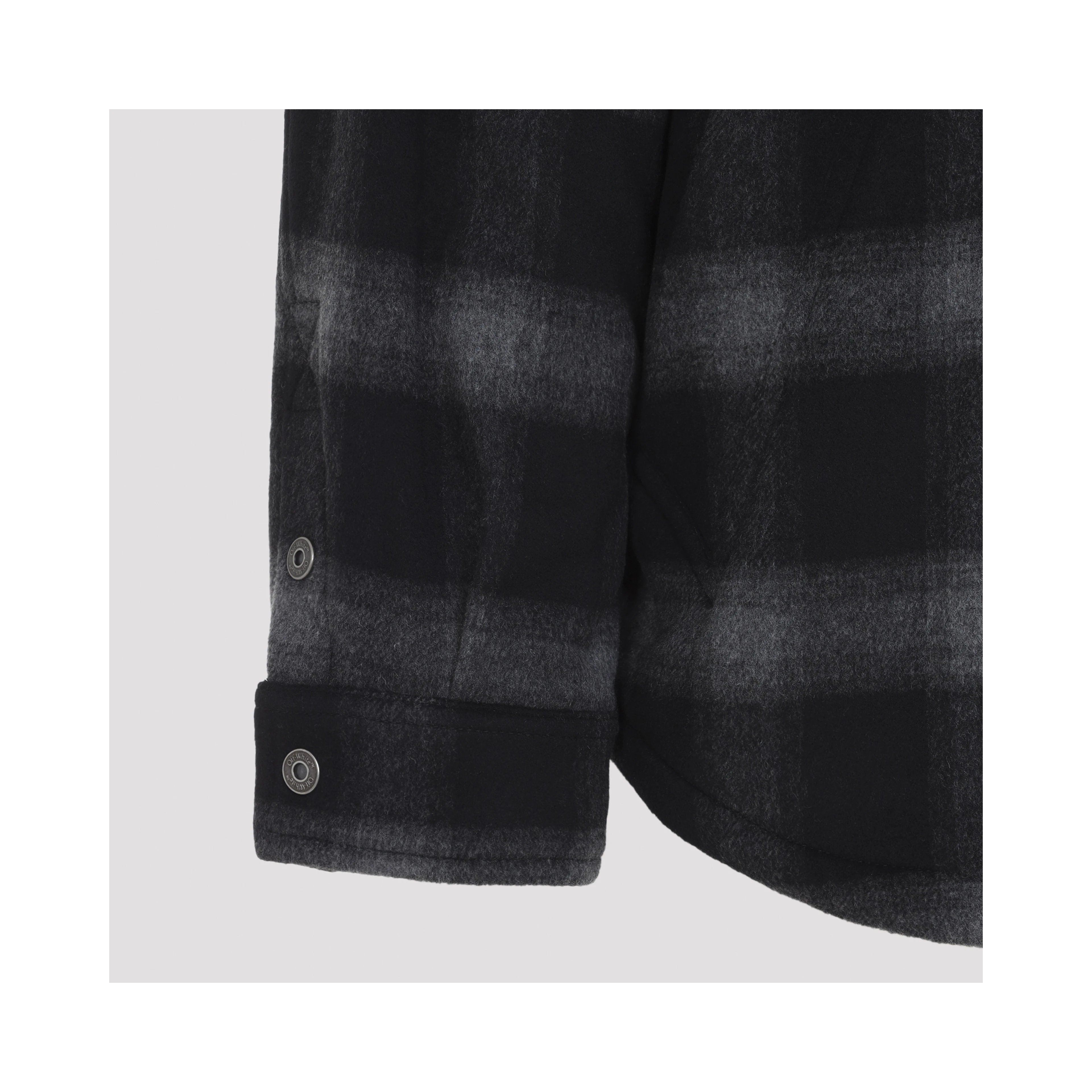 Off-White Flannel Wool Overshirt Padded Coat