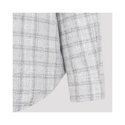 Off-White Flannel Wool Overshirt Padded Coat