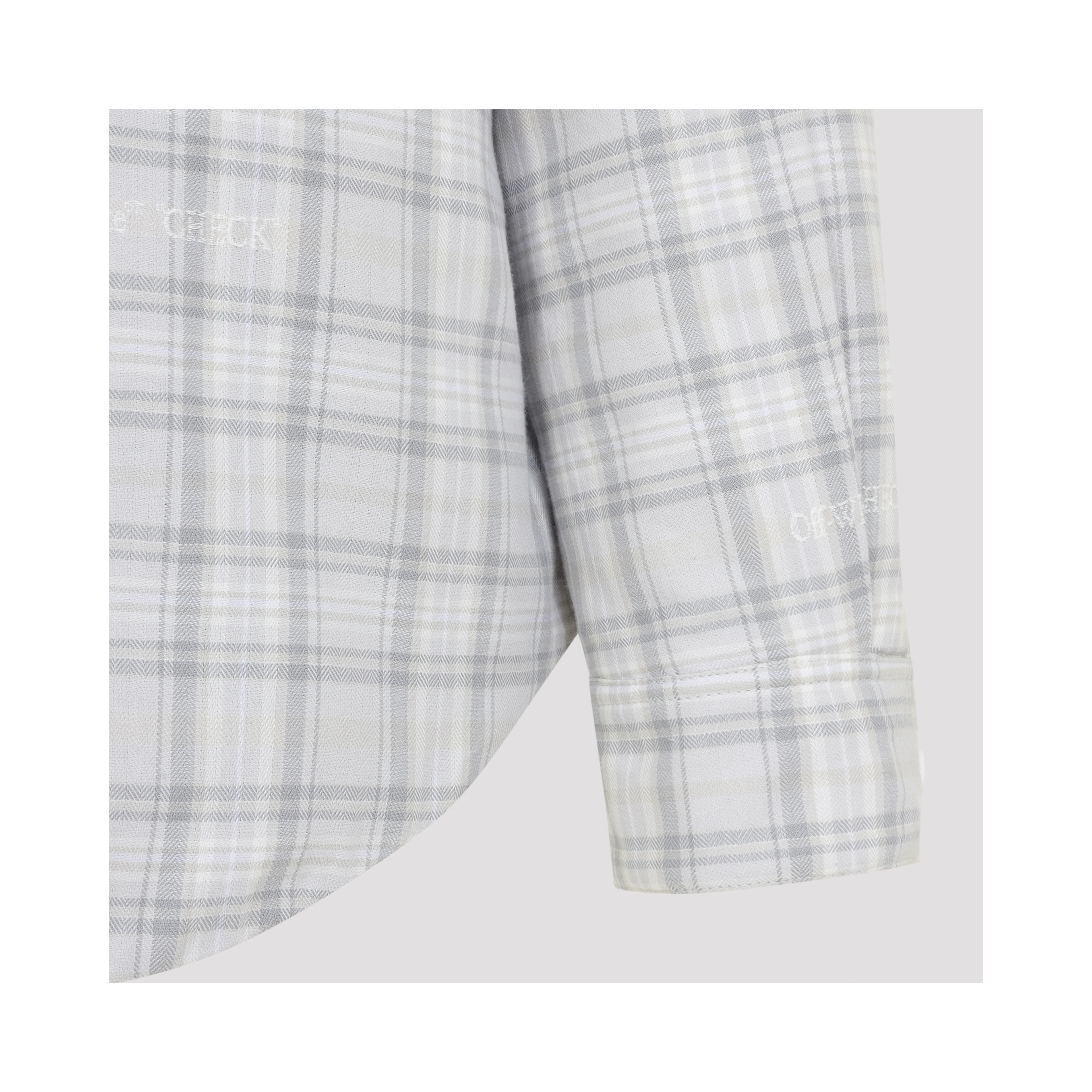 Off-White Flannel Wool Overshirt Padded Coat