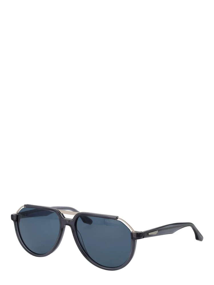 Gray Acetate & Stainless Steel Sunglasses