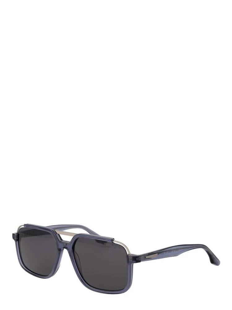 Blue Acetate & Stainless Steel Sunglasses