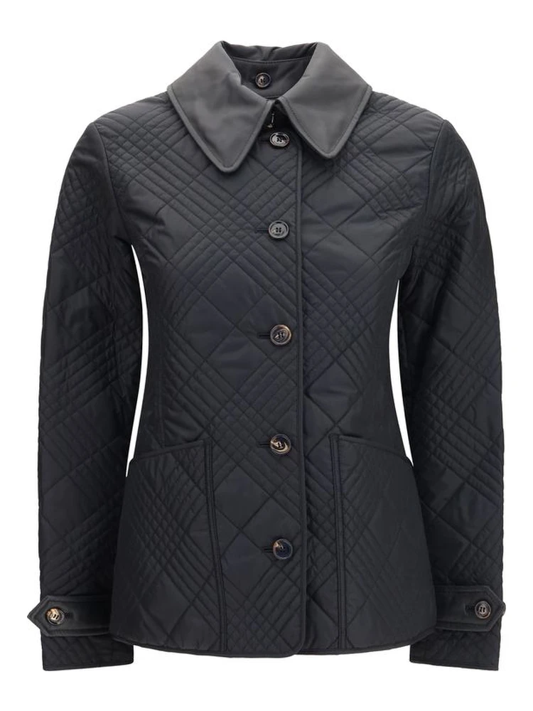 Black Polyamide Full-Length Jacket