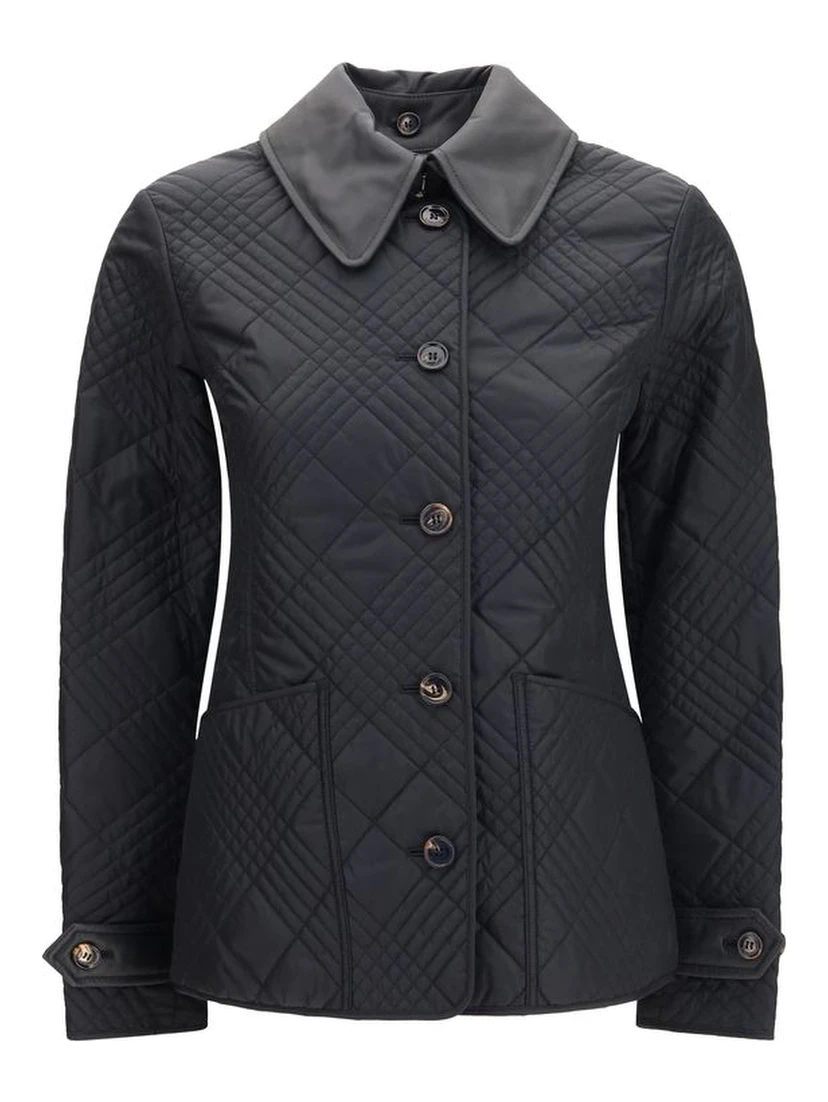 Black Polyamide Full-Length Jacket