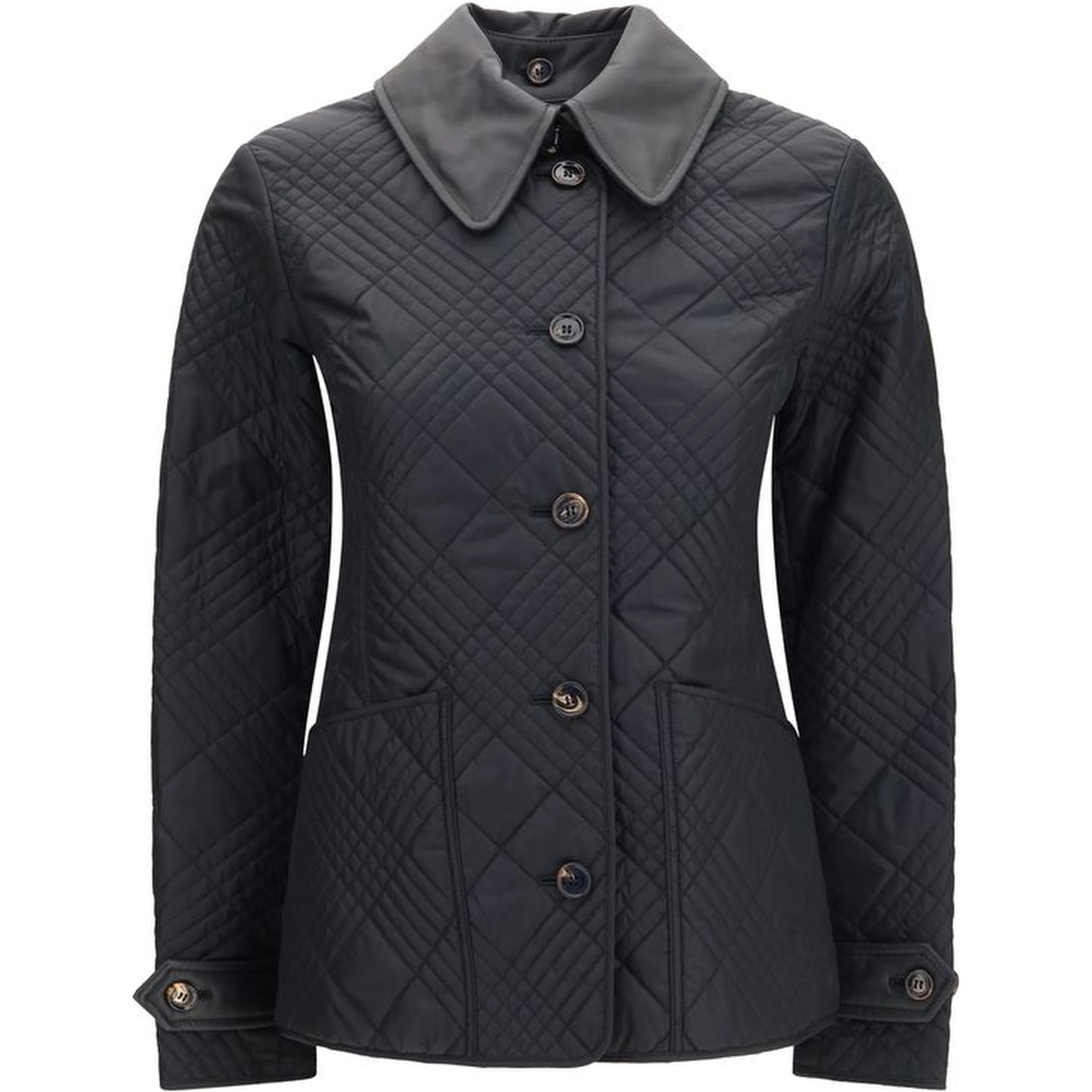 Black Polyamide Full-Length Jacket