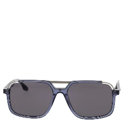 Blue Acetate & Stainless Steel Sunglasses
