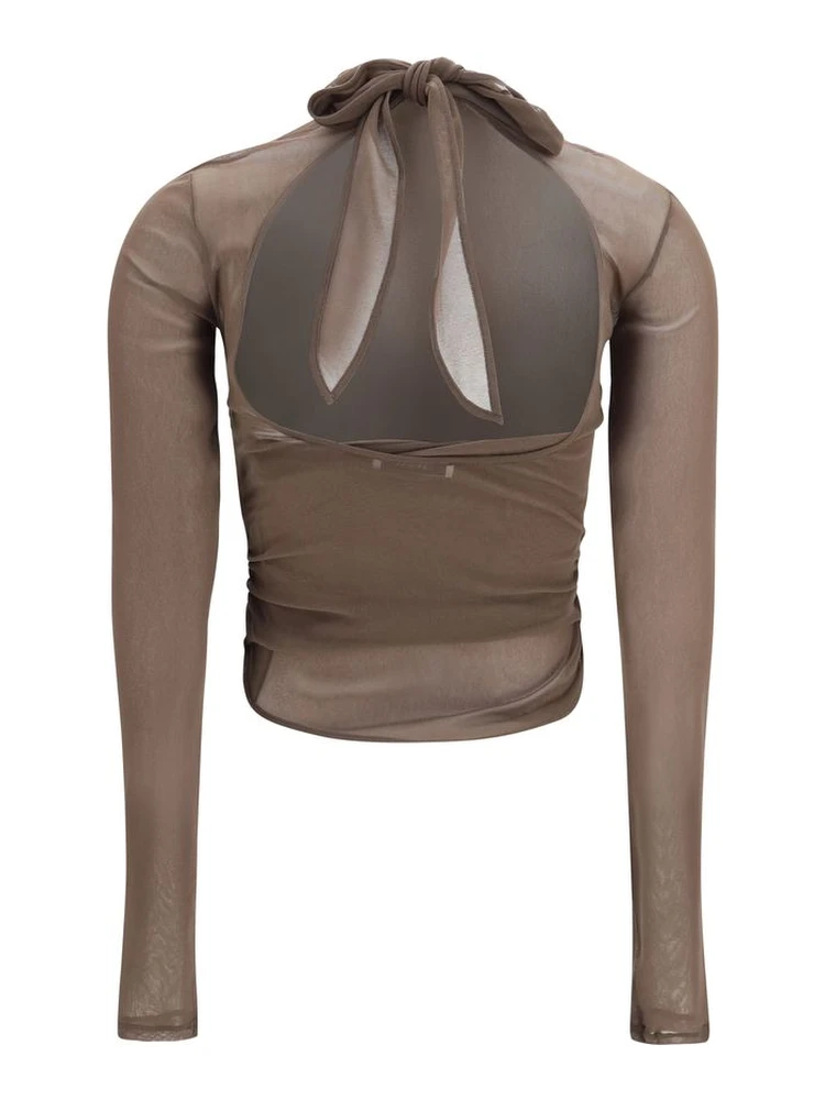 Brown Polyamide Pattern Shirt alternative