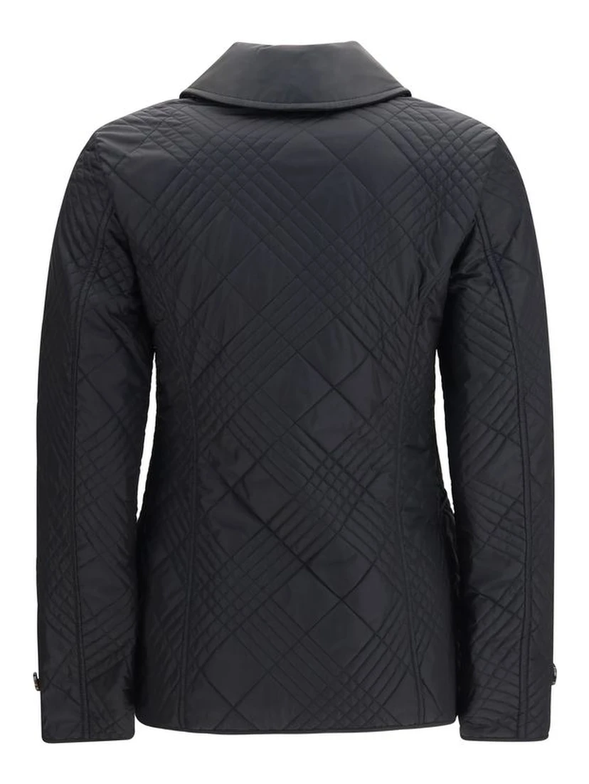 Black Polyamide Full-Length Jacket