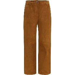 Brown Lambskin Pants