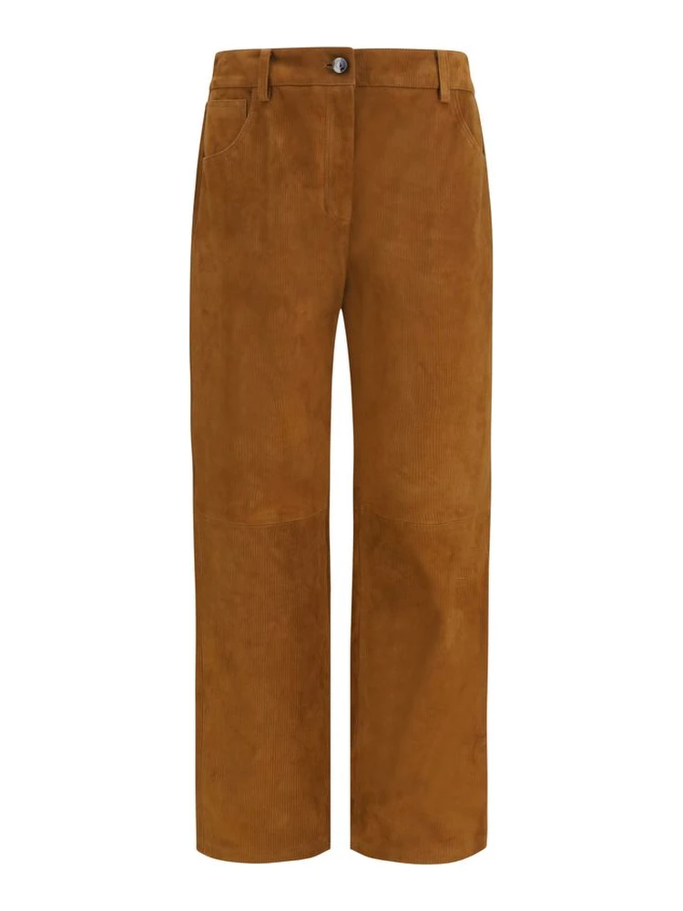Brown Lambskin Pants