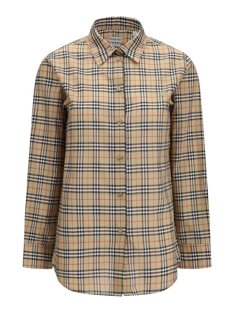 Beige Cotton Pattern Shirt