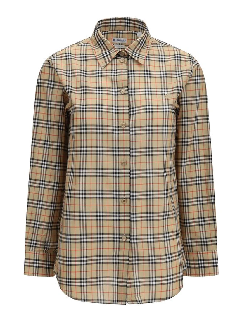 Beige Cotton Pattern Shirt