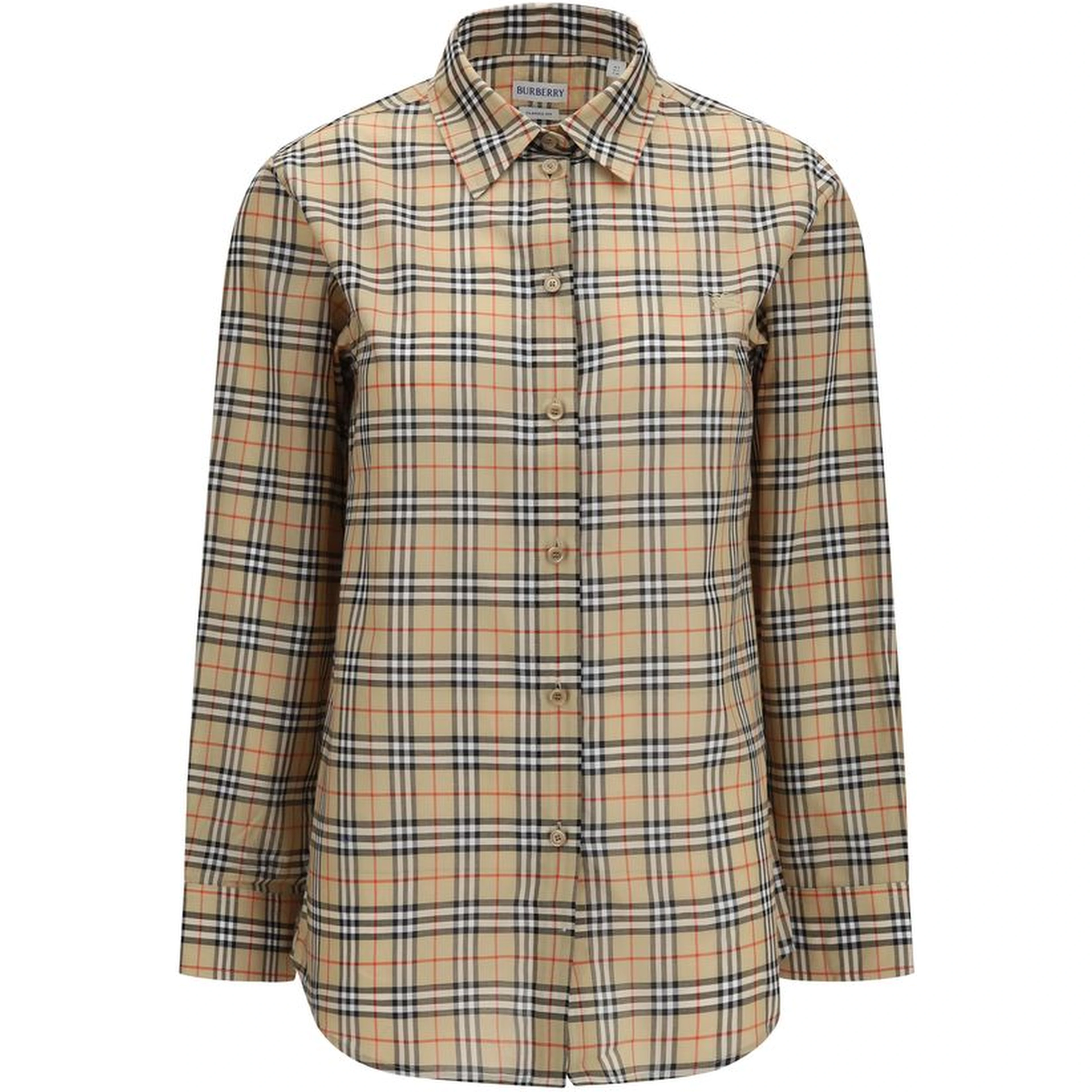 Beige Cotton Pattern Shirt