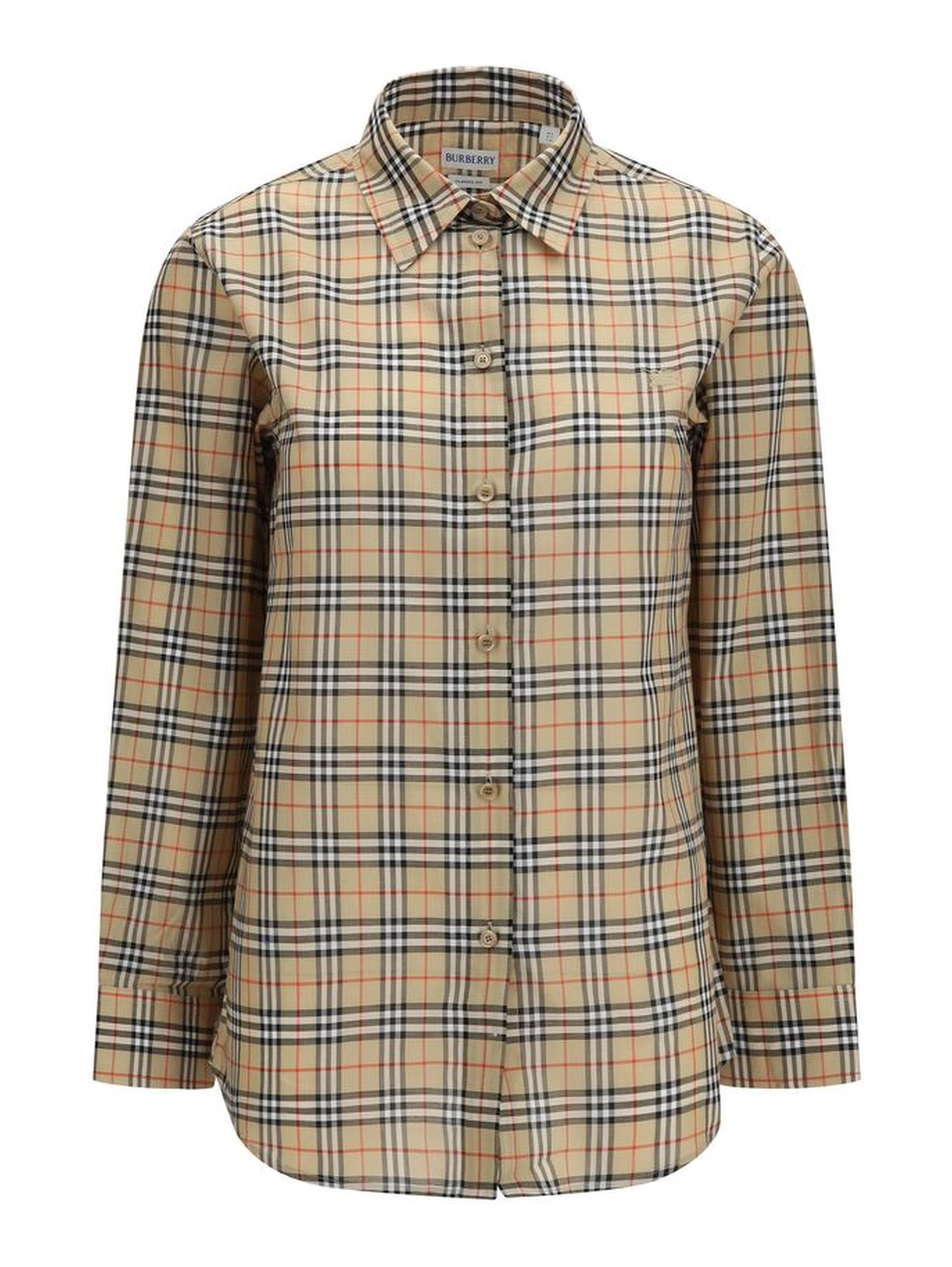 Beige Cotton Pattern Shirt
