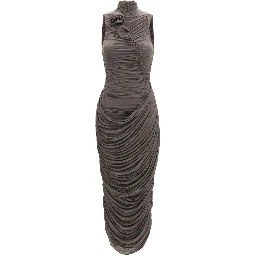 Gray Copper Cocktail Dress