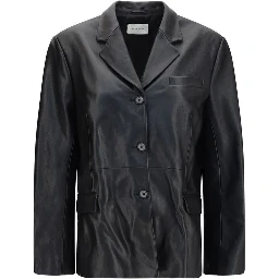 Black Lambskin Blazer
