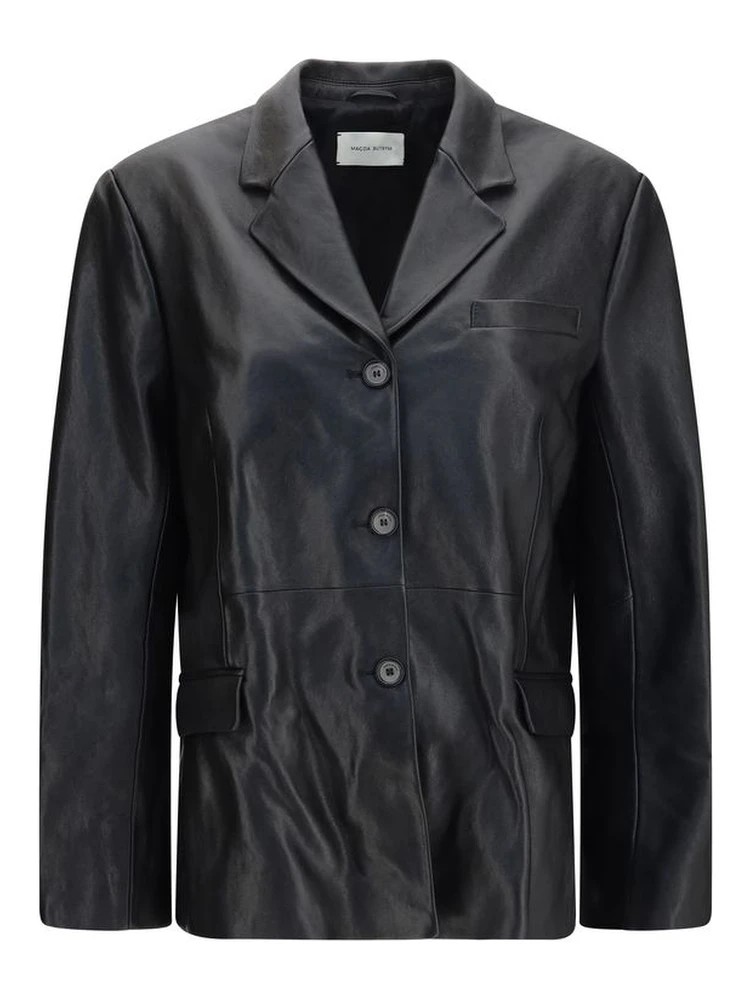 Black Lambskin Blazer