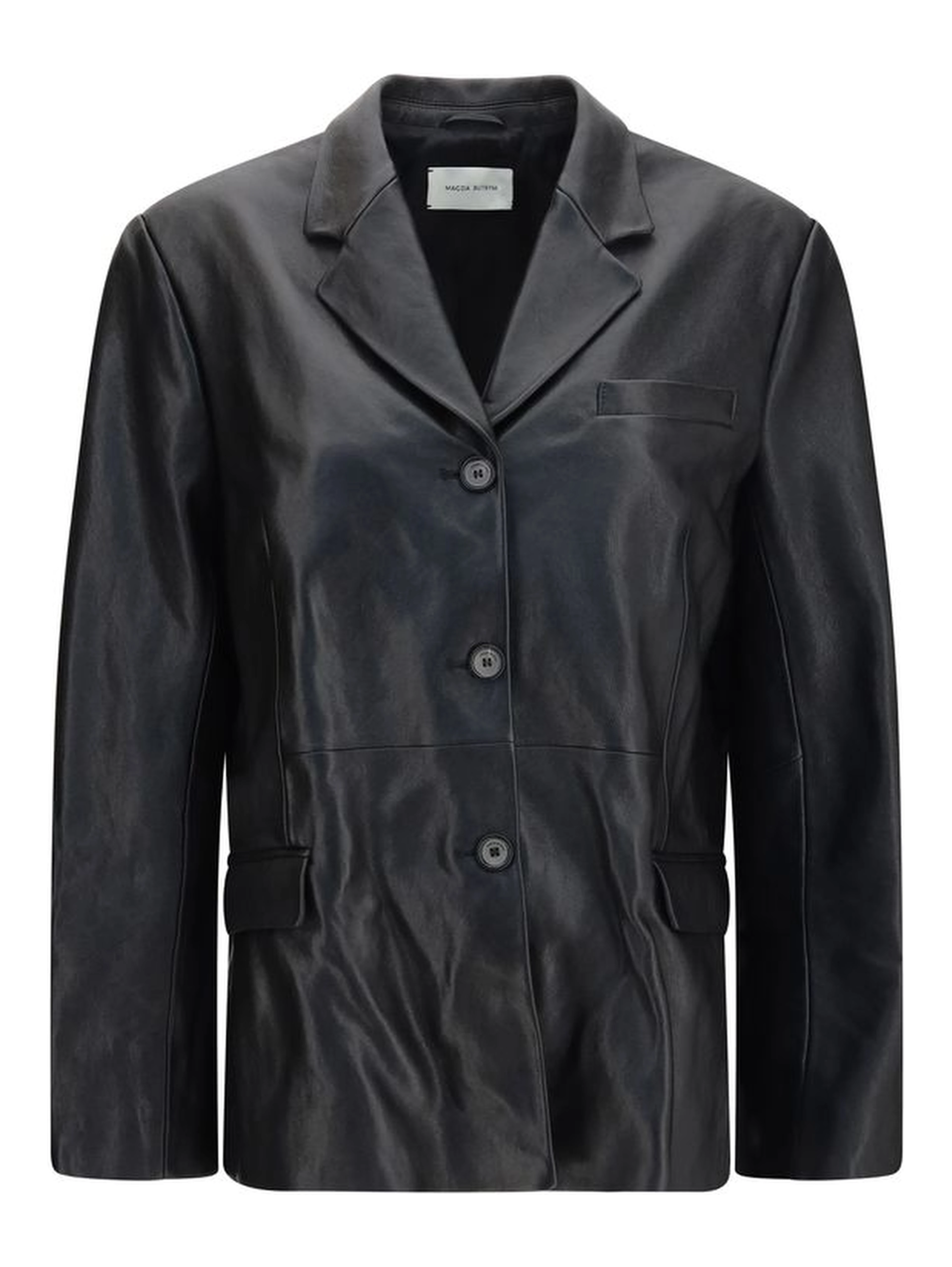 Black Lambskin Blazer