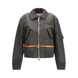 Bicolor Nylon Bomber