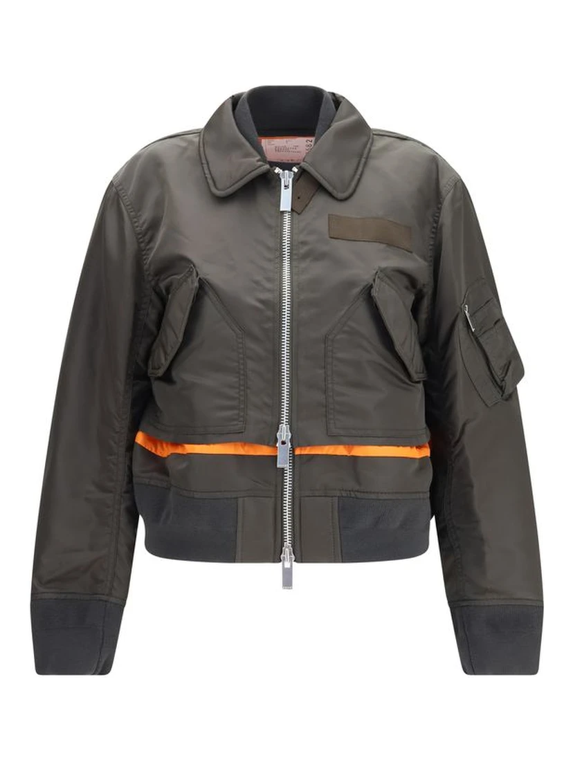 Bicolor Nylon Bomber