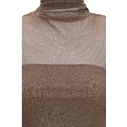 Brown Polyamide Pattern Shirt