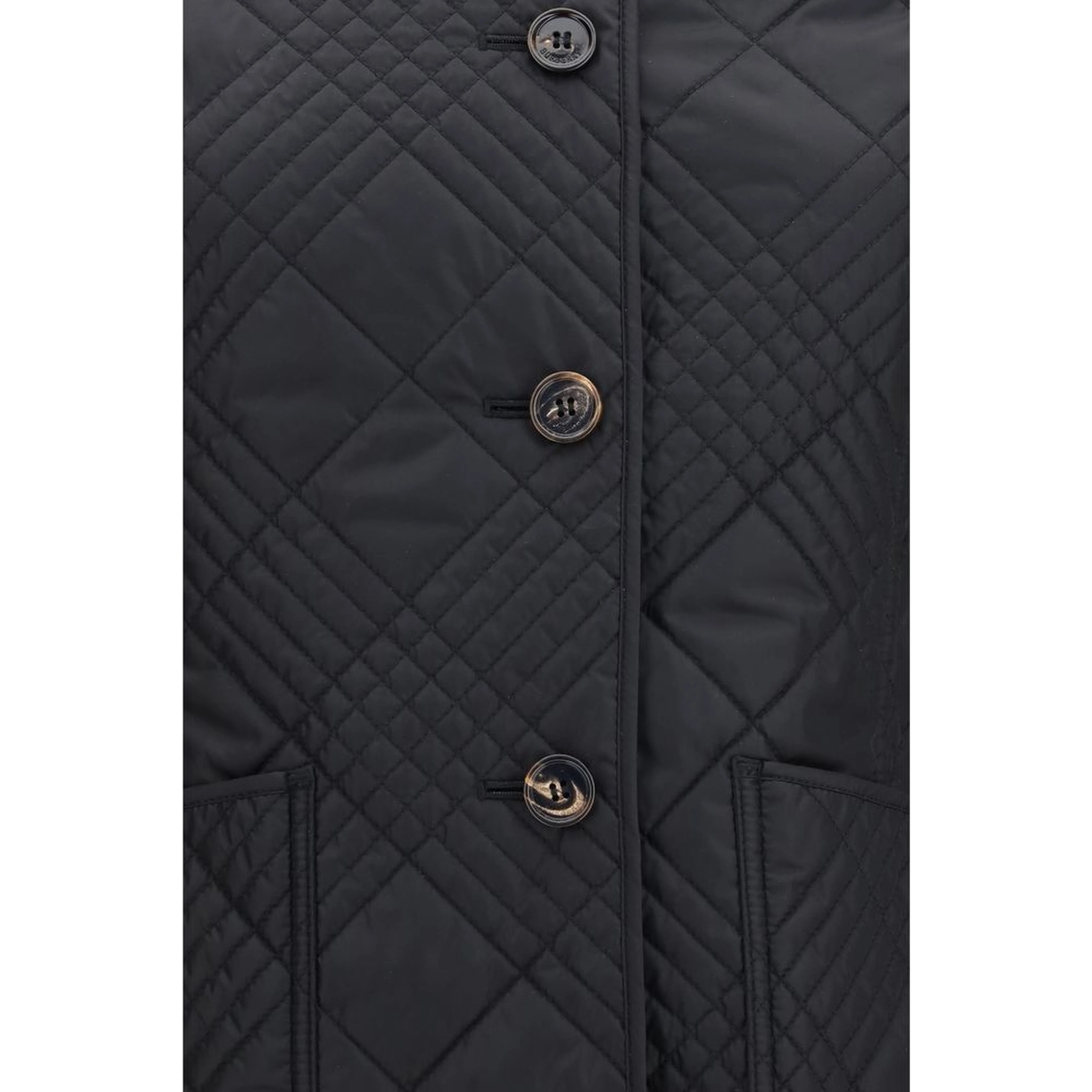 Black Polyamide Full-Length Jacket