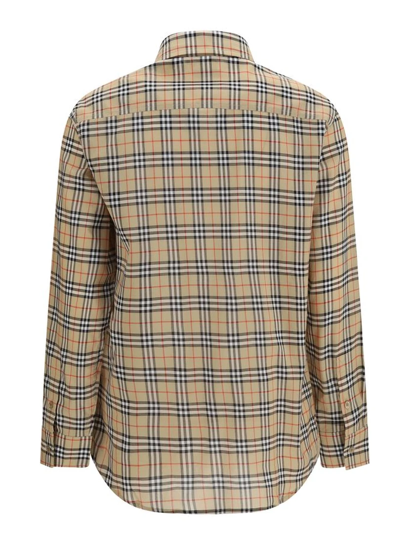 Beige Cotton Pattern Shirt