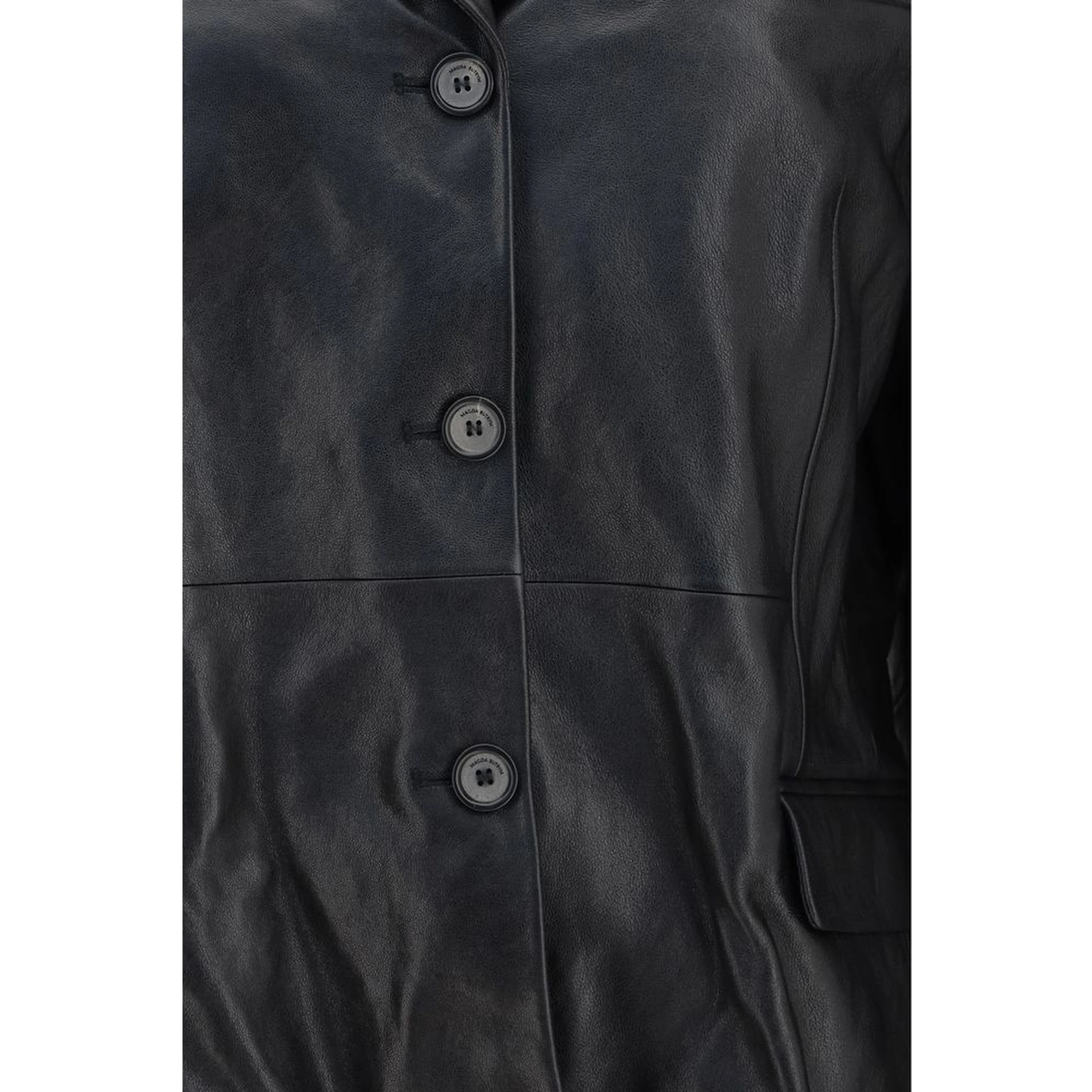 Black Lambskin Blazer