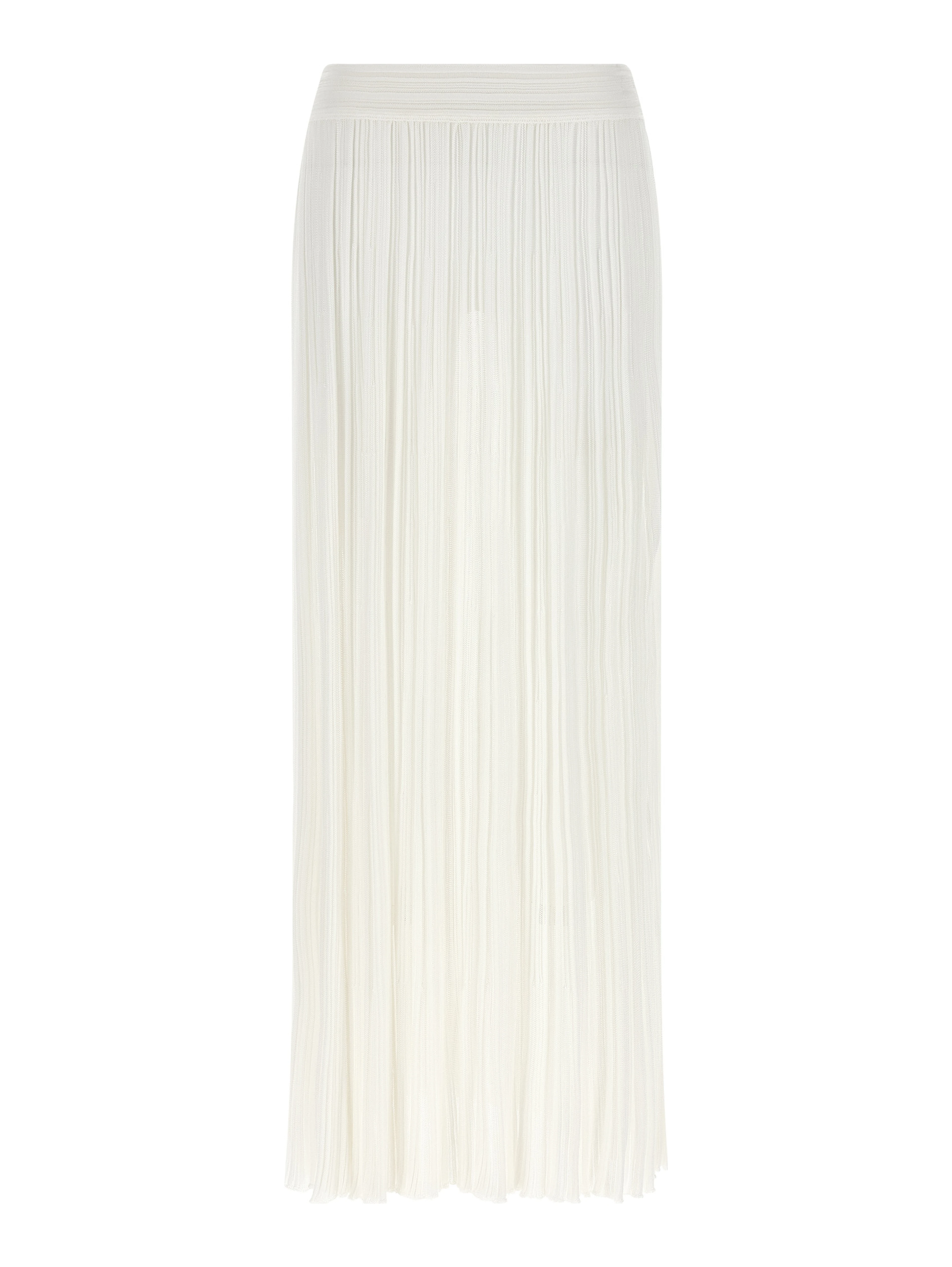 White Viscose Mini Skirt