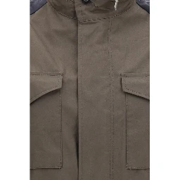 Bicolor Cotton Shell Jacket