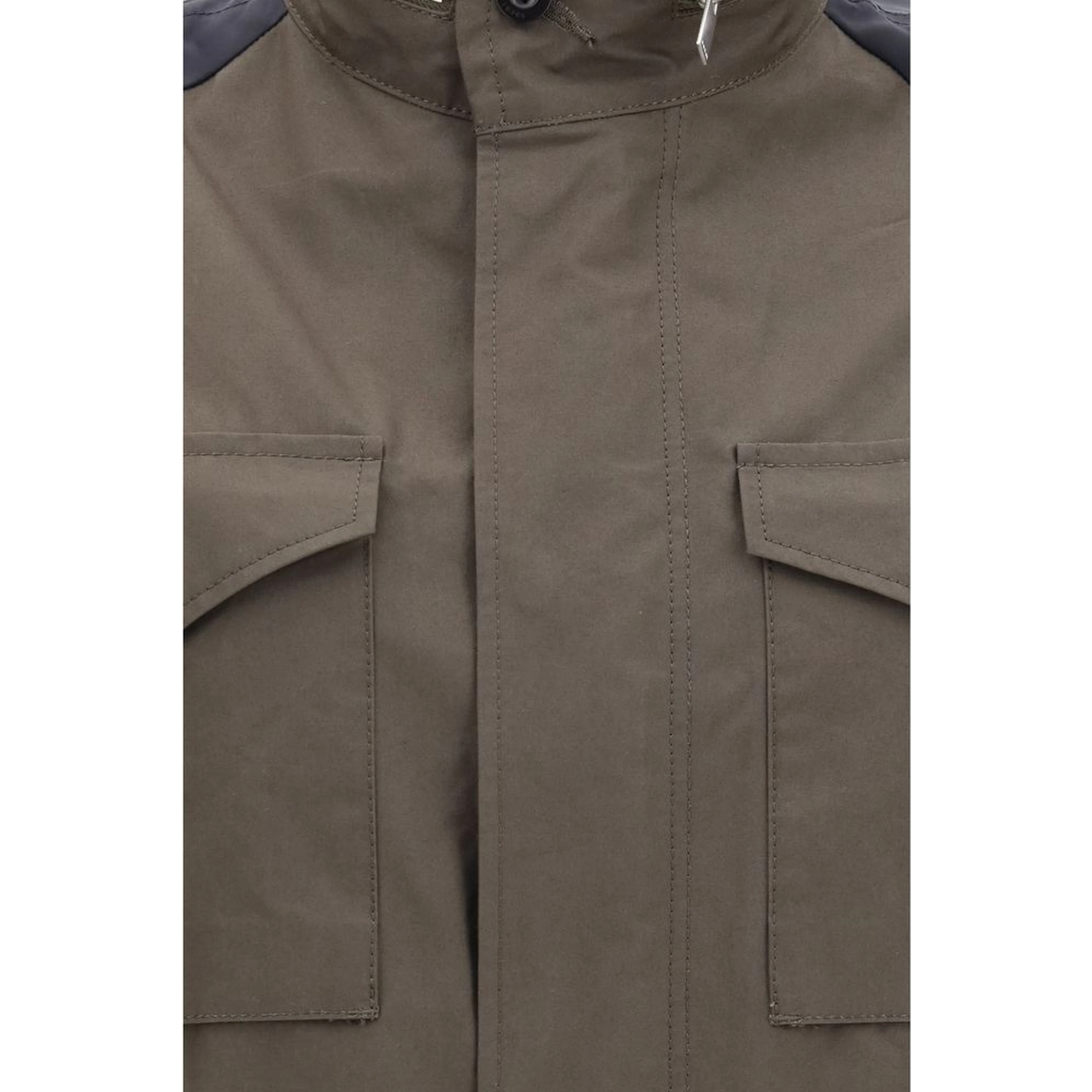 Bicolor Cotton Shell Jacket