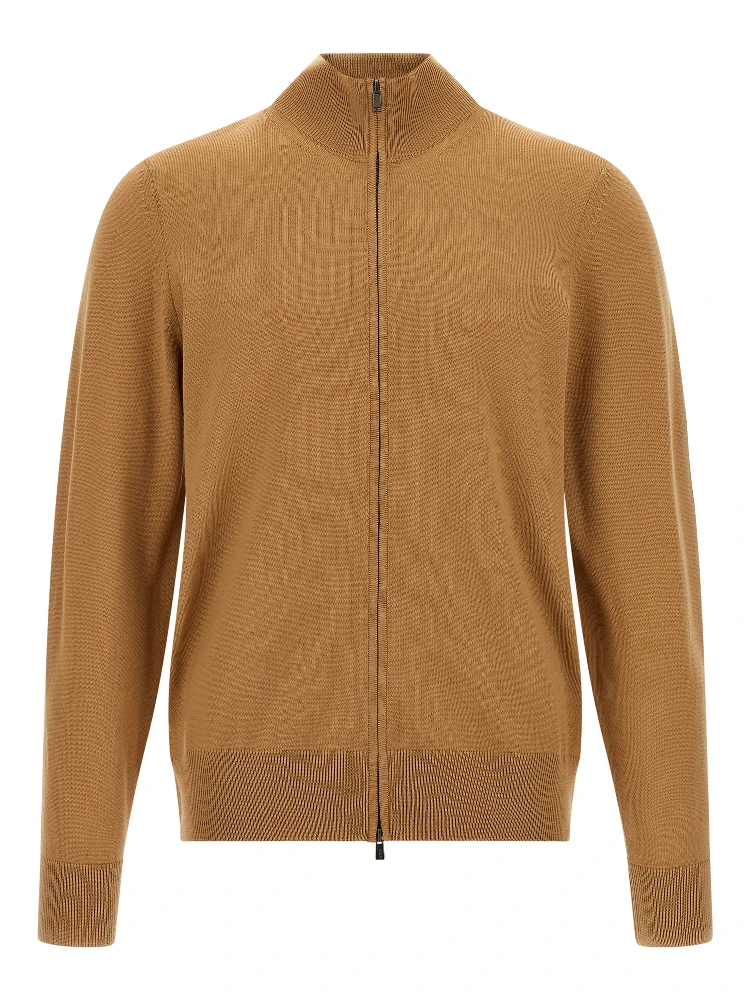 Brown Virgin Wool Cardigan