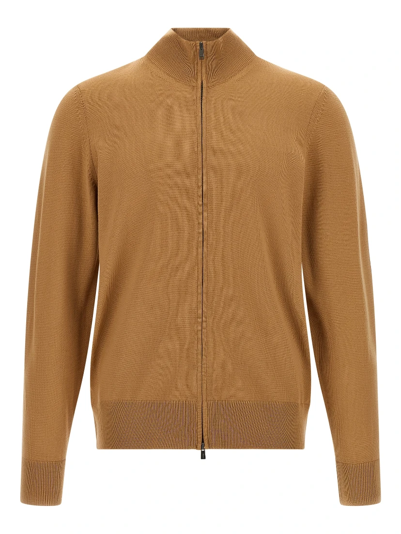 Brown Virgin Wool Cardigan