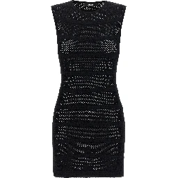 Black Viscose Short Dress