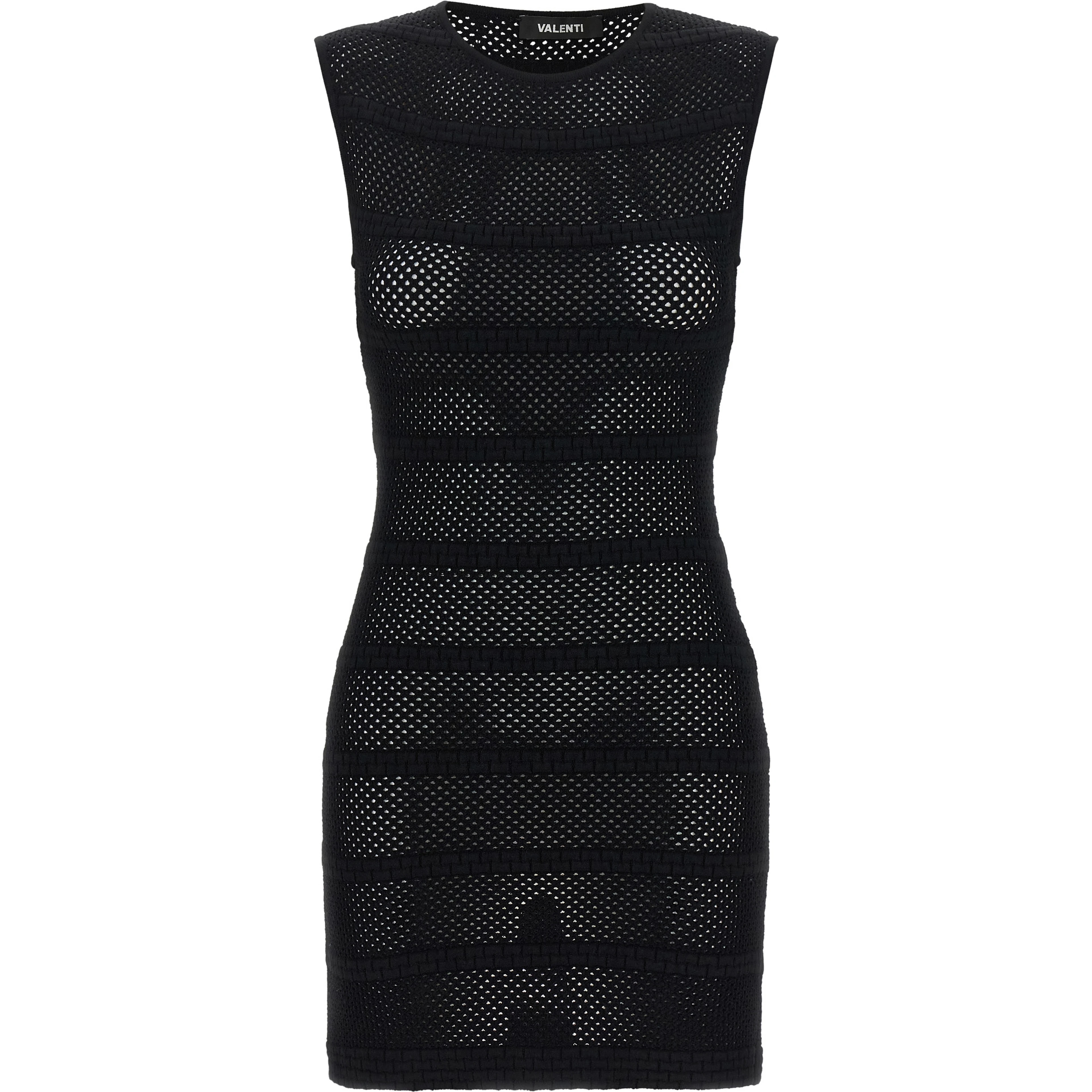 Black Viscose Short Dress