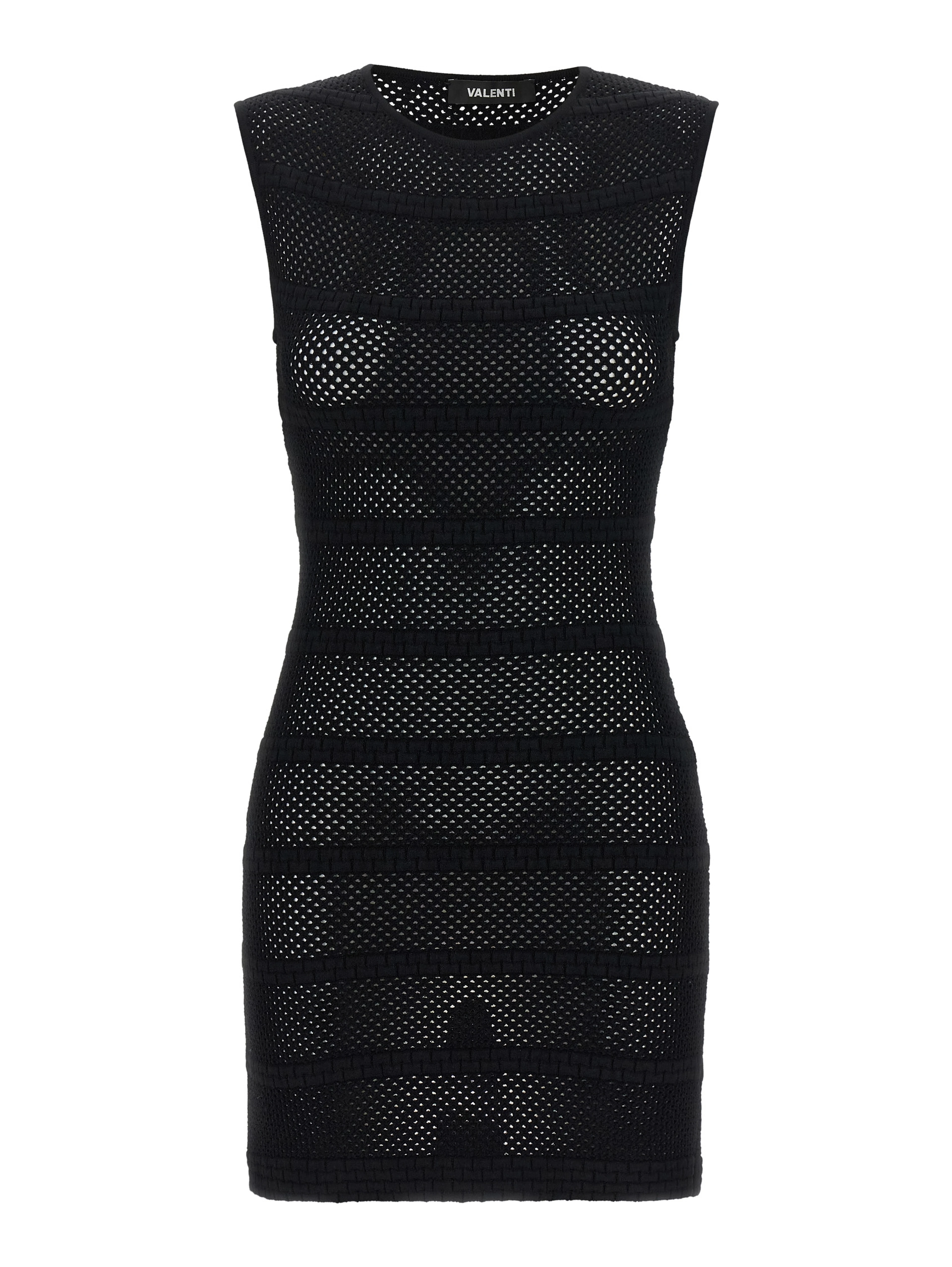 Black Viscose Short Dress