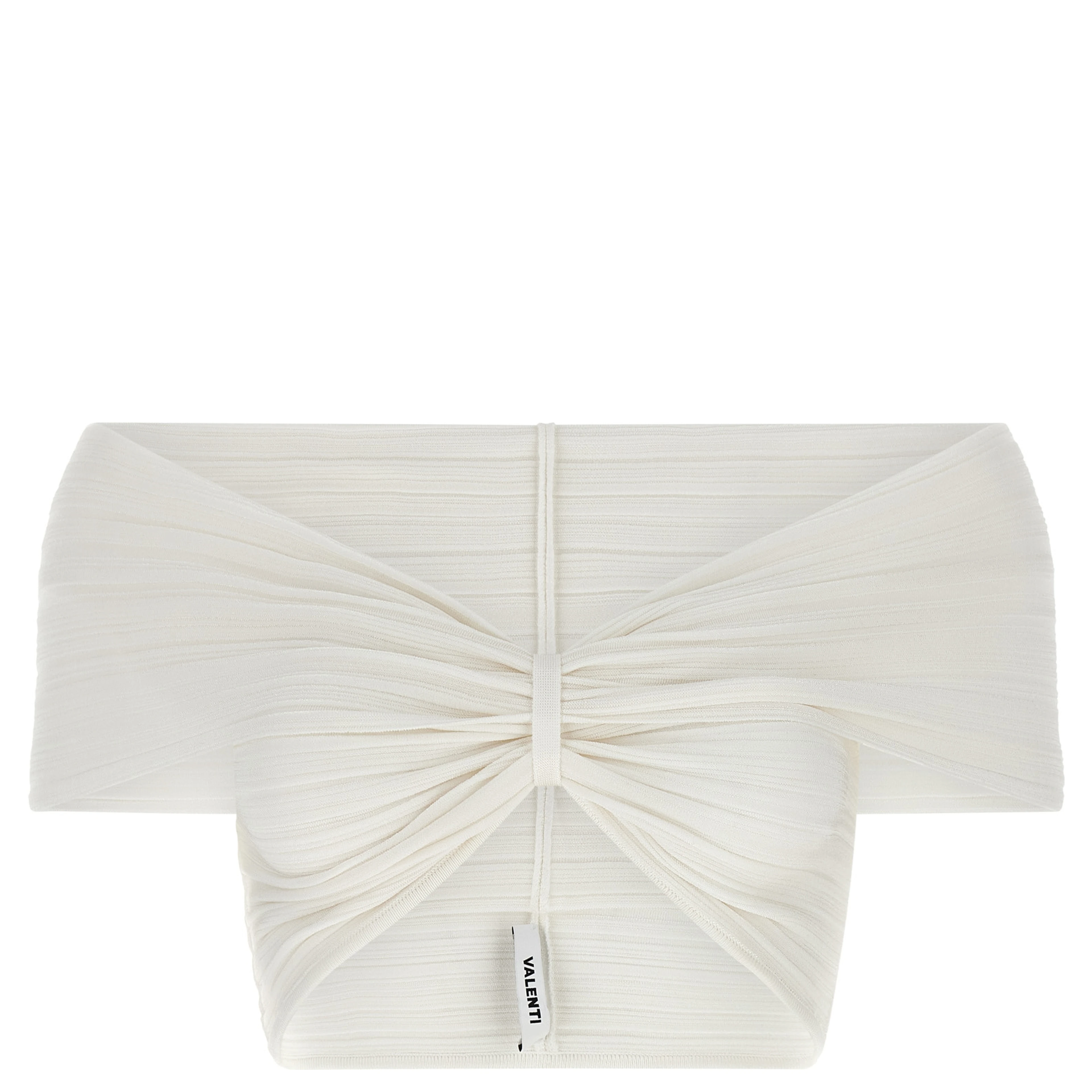 White Viscose Sleeveles T-Shirt