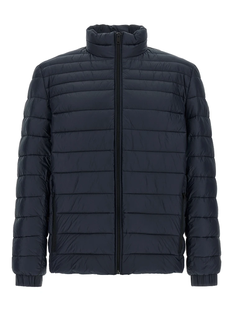 Blue Polyamide Full-Length Jacket