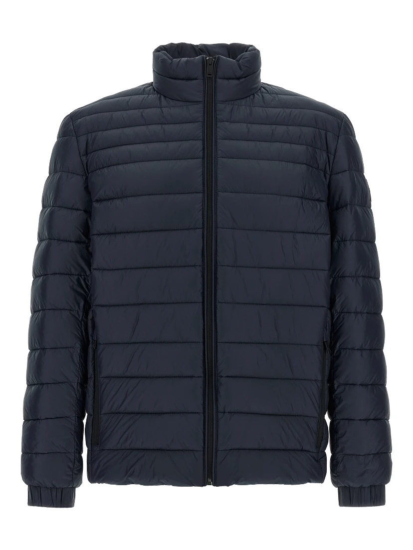 Blue Polyamide Full-Length Jacket
