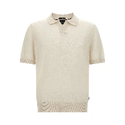 White Virgin Wool Polo Shirt
