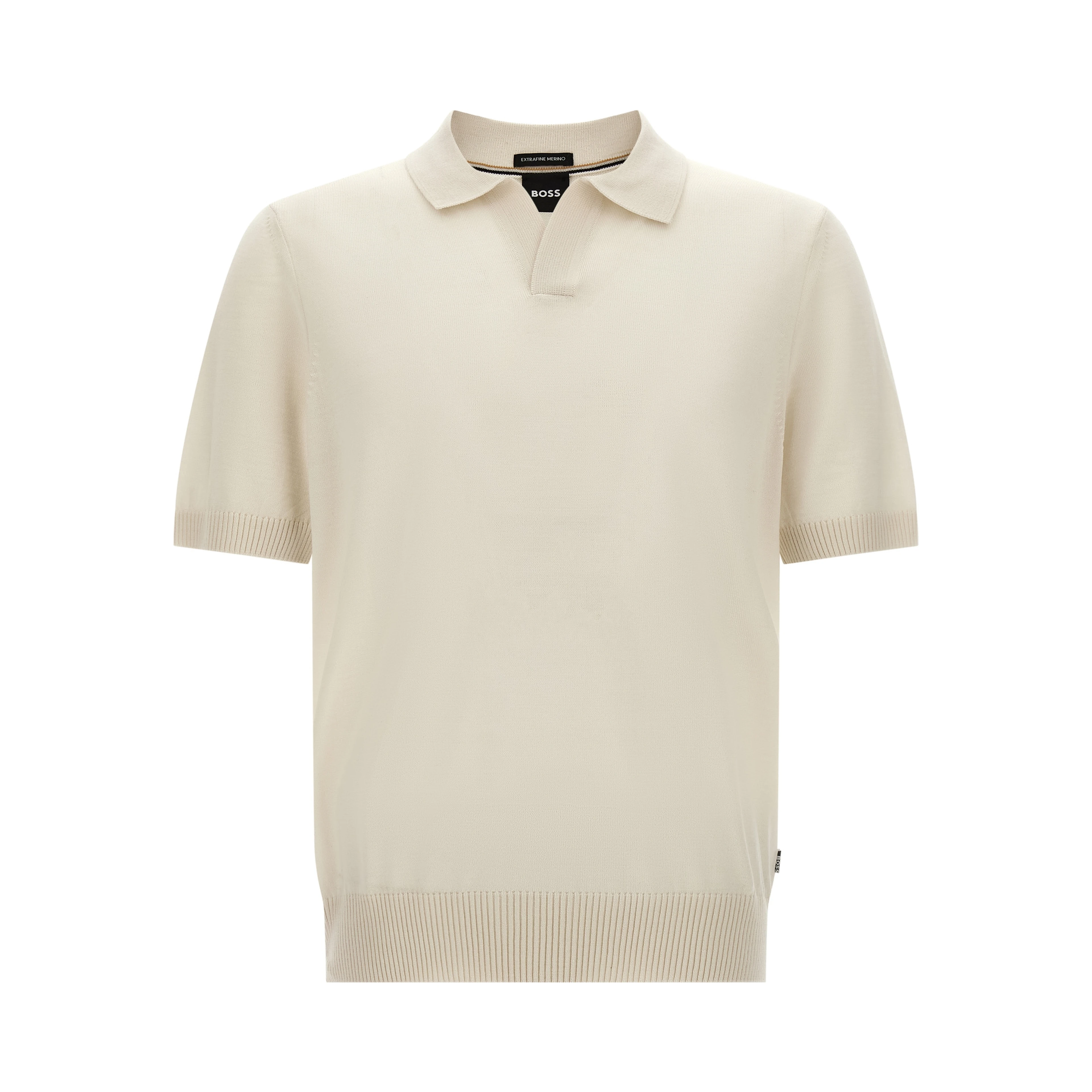 White Virgin Wool Polo Shirt