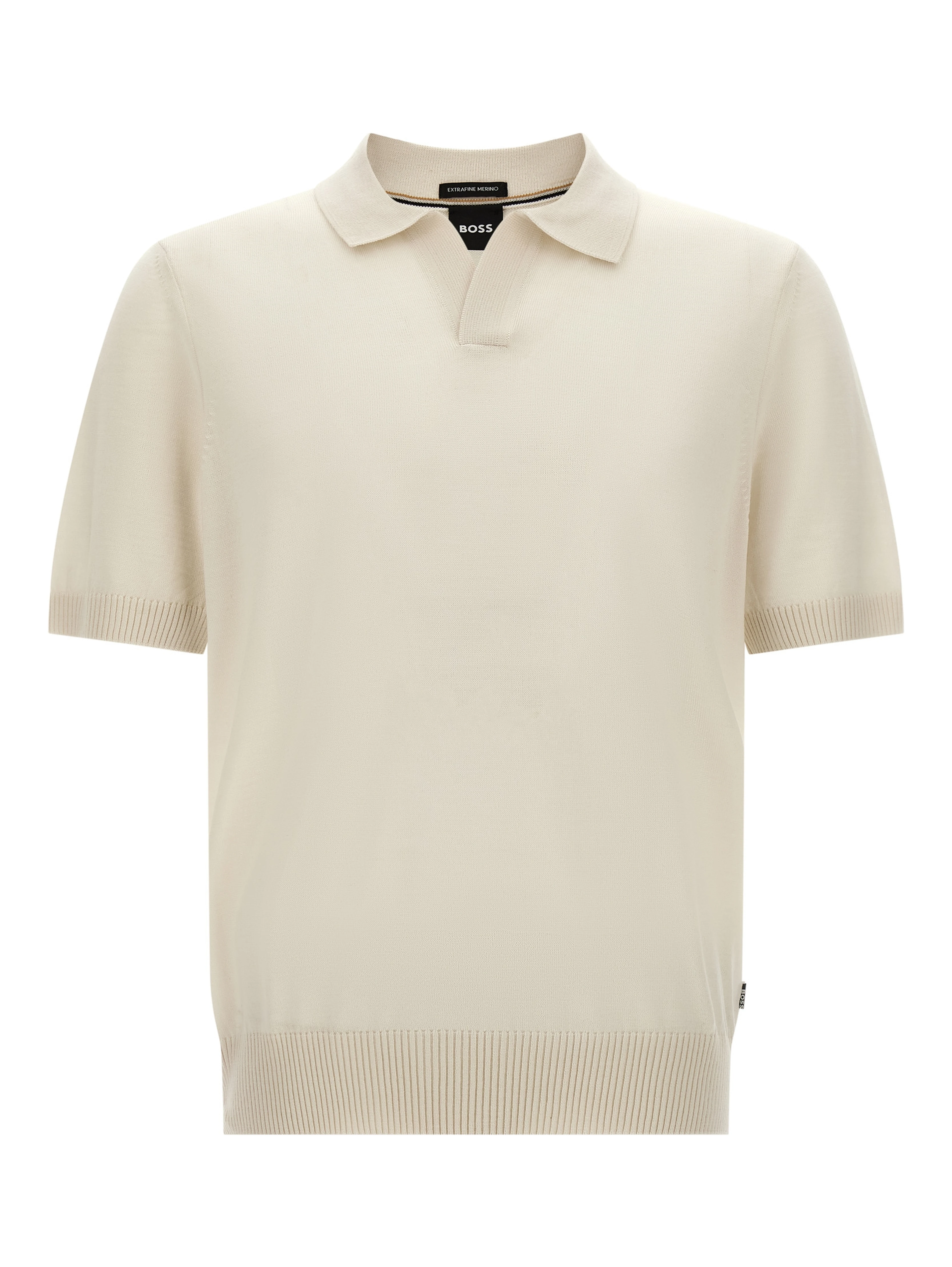 White Virgin Wool Polo Shirt