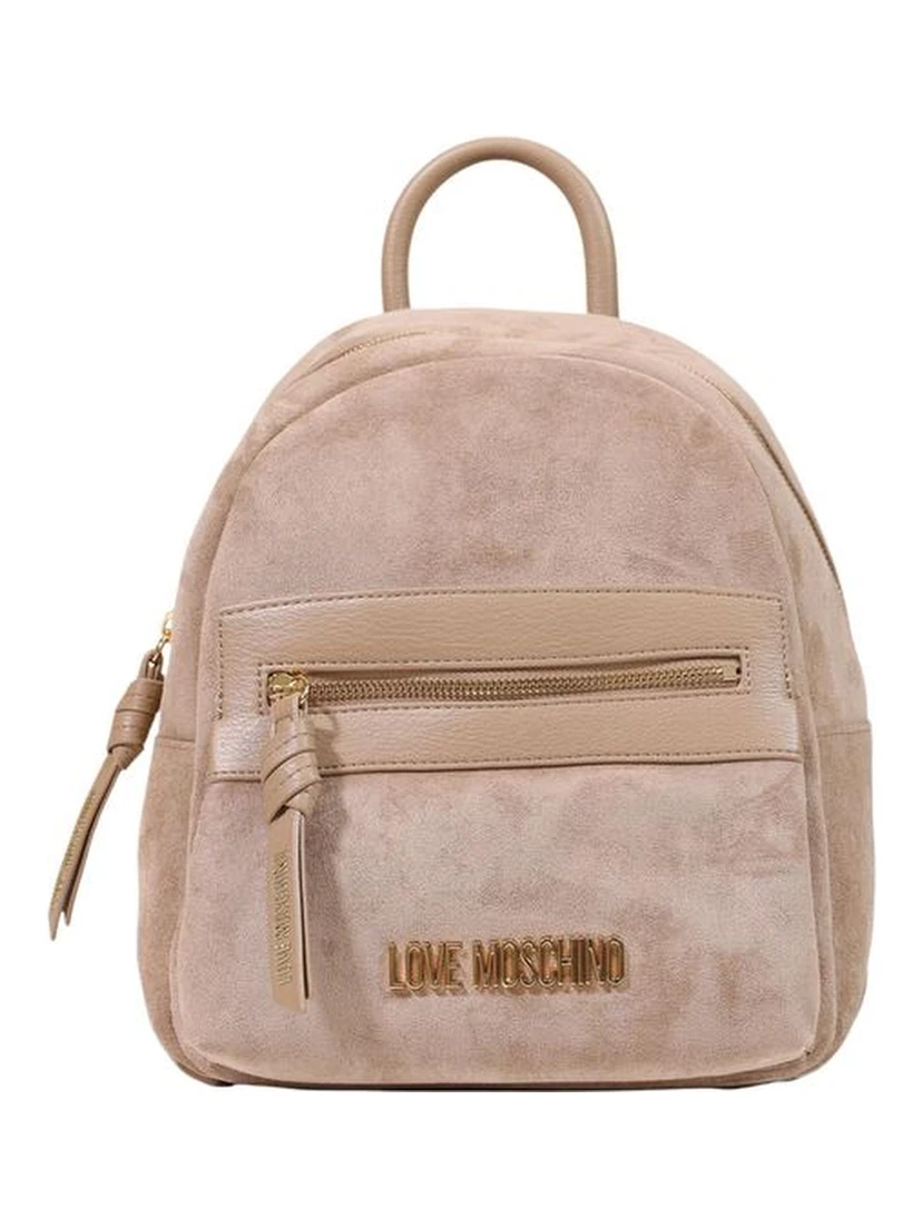 Beige Polyester Backpack