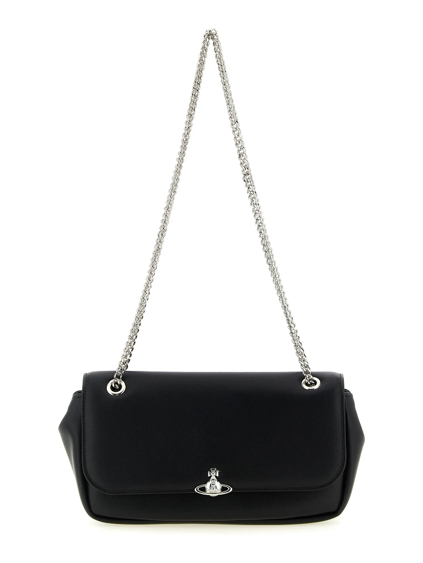 Black Polyester Crossbody Bag