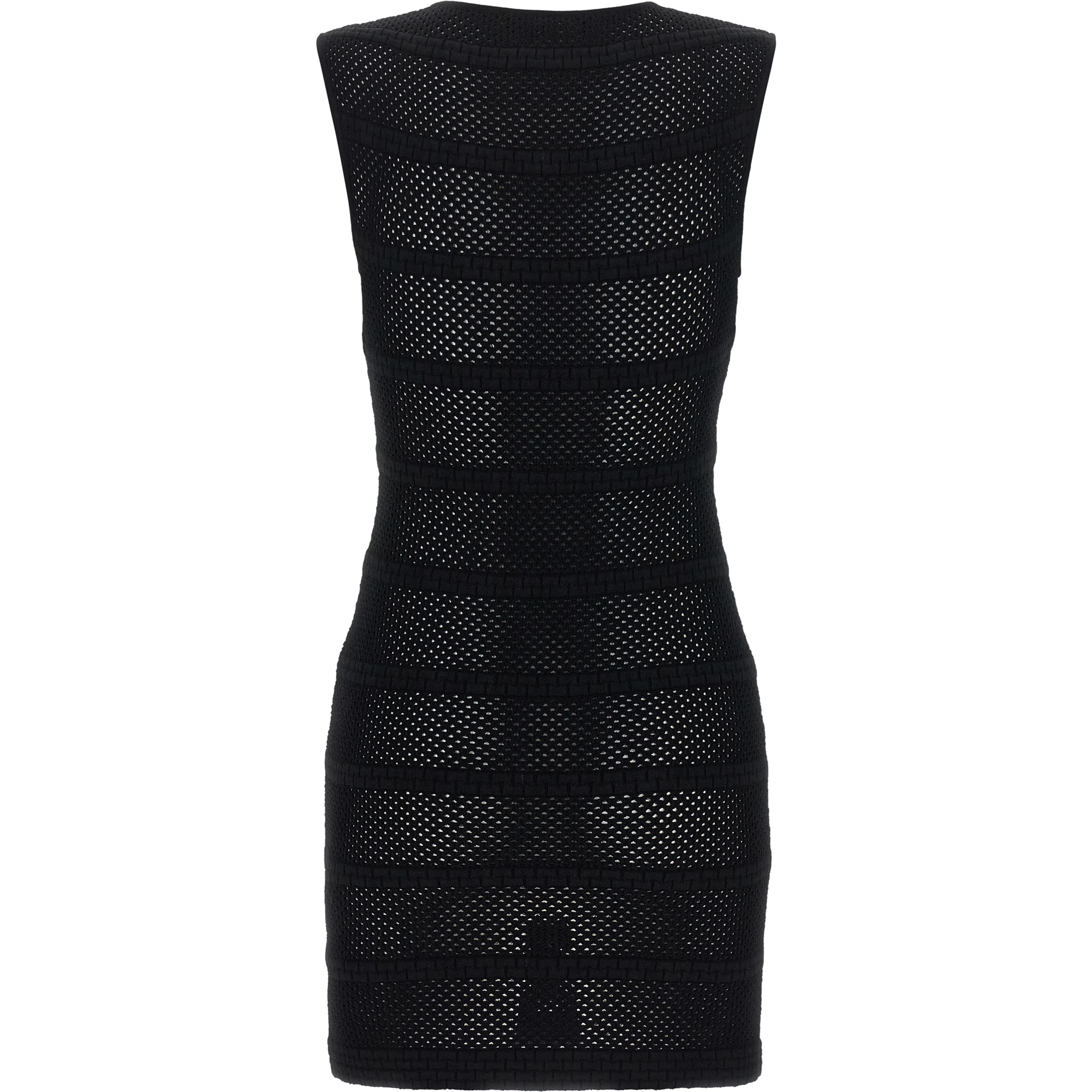 Black Viscose Short Dress