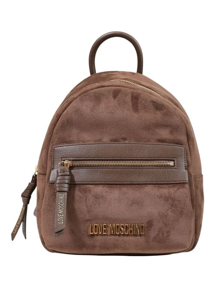 Brown Polyester Backpack