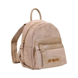 Beige Polyester Backpack
