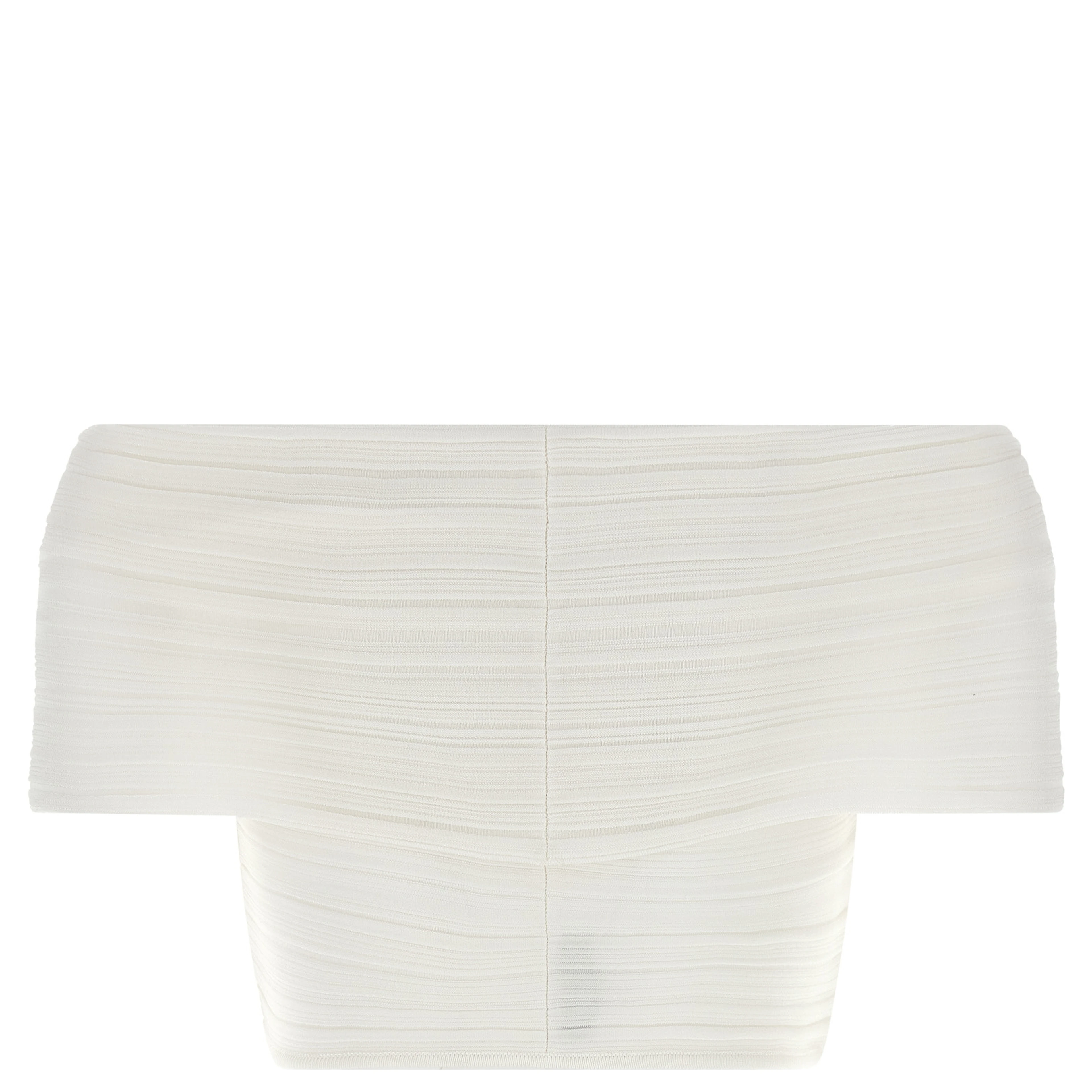 White Viscose Sleeveles T-Shirt