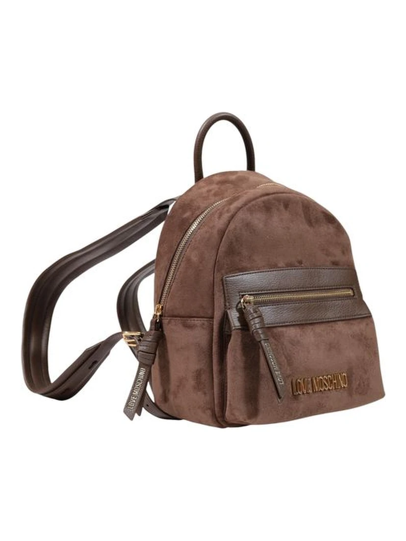 Brown Polyester Backpack