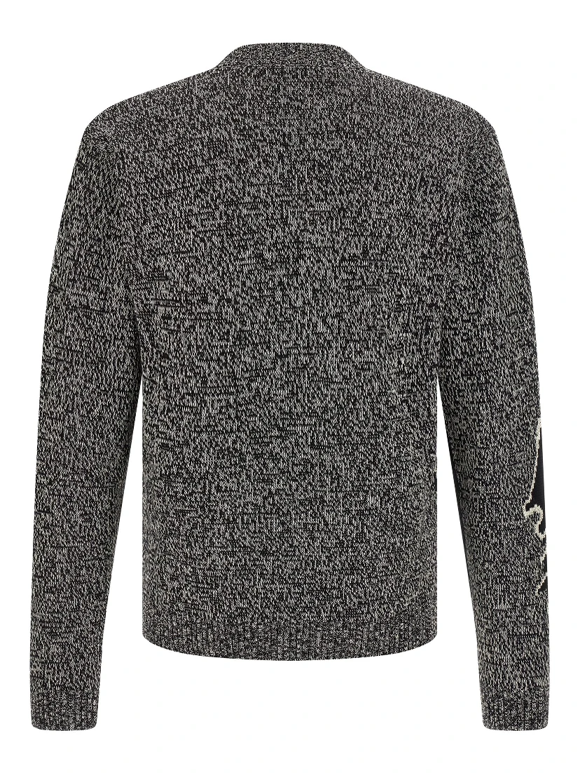 Bicolor Virgin Wool Cardigan