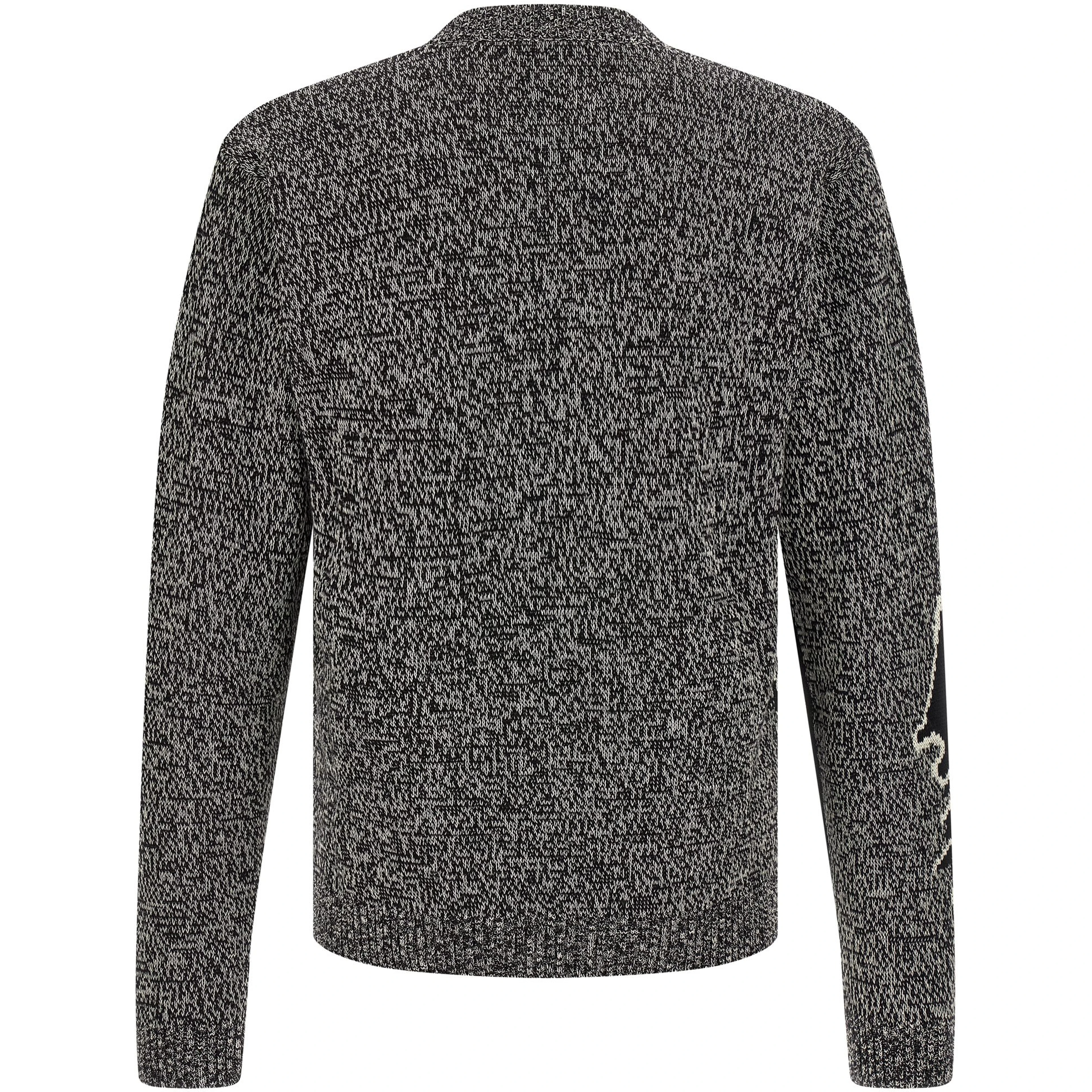 Bicolor Virgin Wool Cardigan